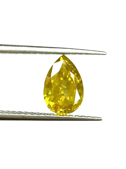 Pear Shape Yellow Diamond Full Cut - 1.02cts - 00812