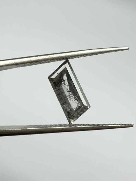 Parallelogram Shape Salt + Pepper Diamond Step Cut - 1.12cts - 03055