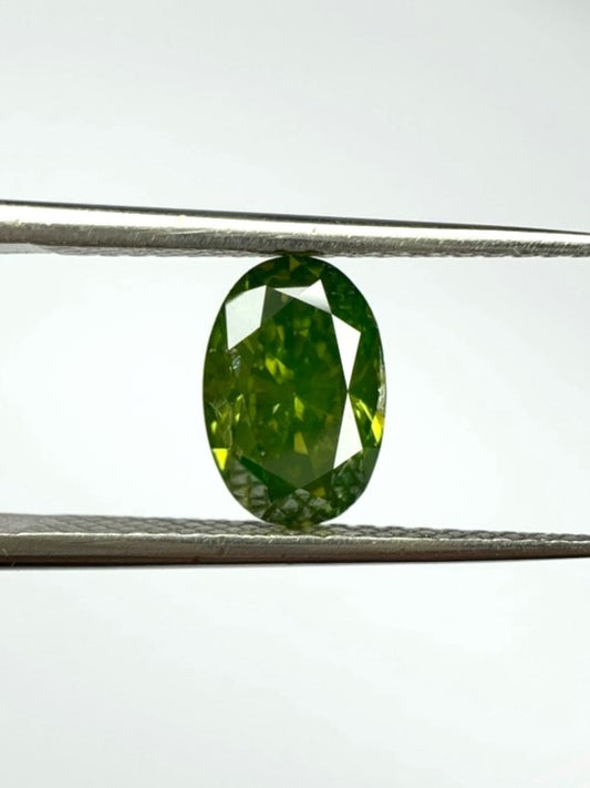 Oval Green Diamond Full Cut - 1.01cts - 05707