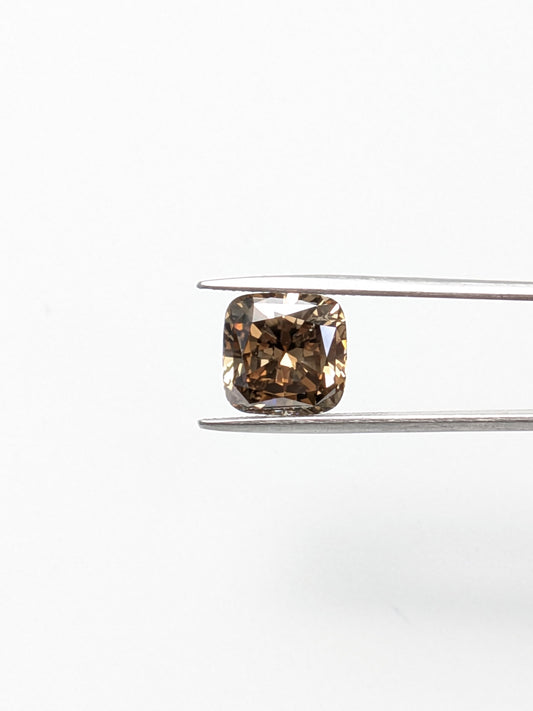 Cushion Cut Brown Diamond Full Cut - 4.65cts - 07711