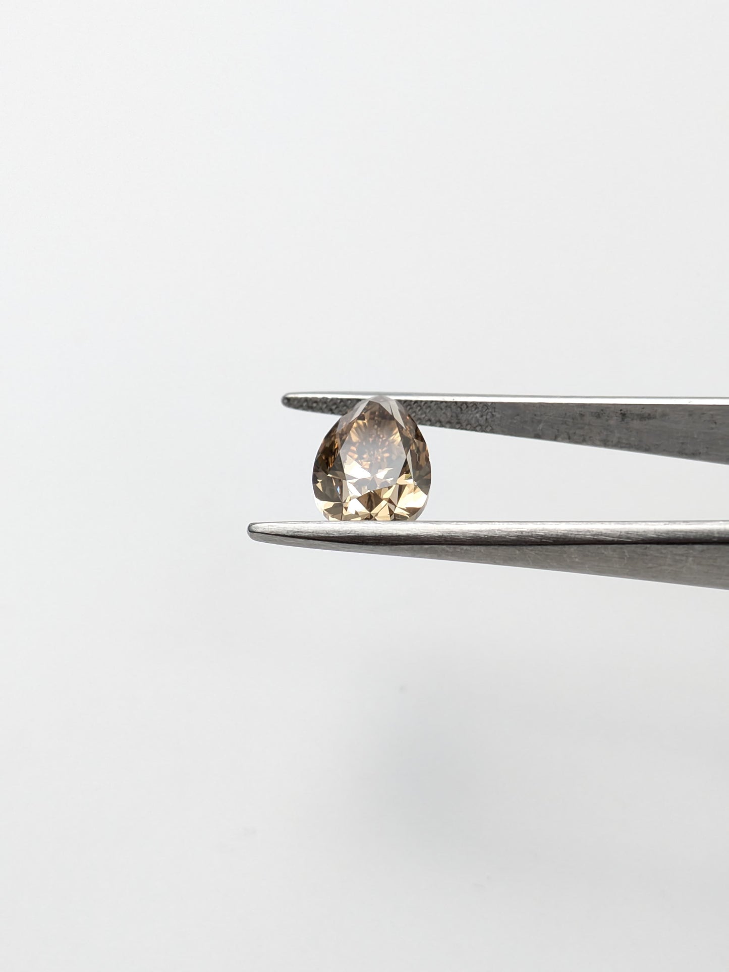 Pear Shape Brown Diamond Full Cut - 4.04cts - 07414