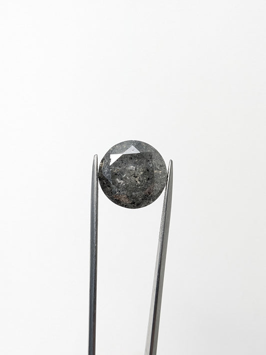 Round Salt and Pepper Diamond Full Cut - 11.42cts - 00647