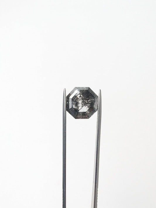 Octagon Salt + Pepper Diamond Double Cut - 8.04cts - 04689