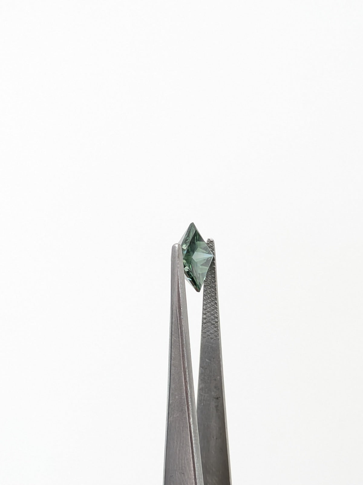 Pair of Princess Cut Green Diamonds Full Cut - 4.83cts - 06990