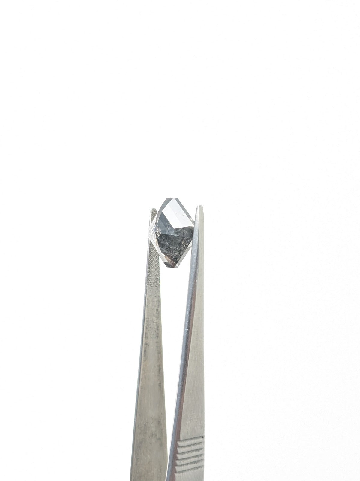 Emerald Cut Salt and Pepper Diamond Full Cut - 5.90cts - 02565