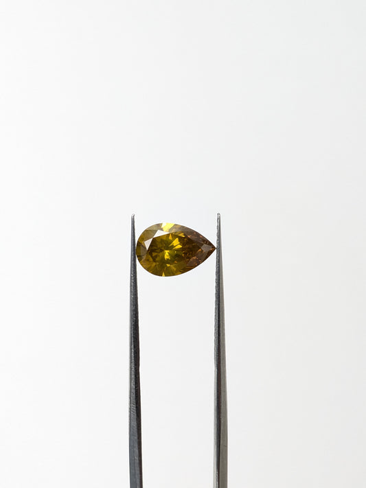 CLOSEOUT - Pear Shape Yellow Diamond Full Cut - 1.54cts - 01425