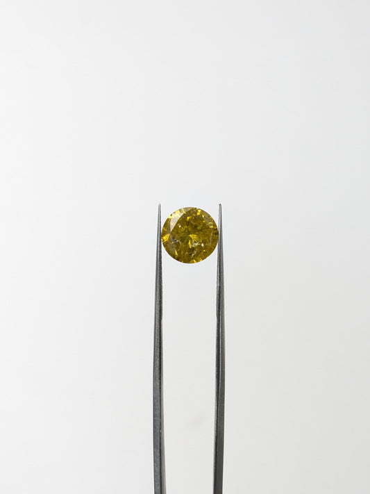 CLOSEOUT - Round Yellow Diamond Full Cut - 2.52cts - 02450