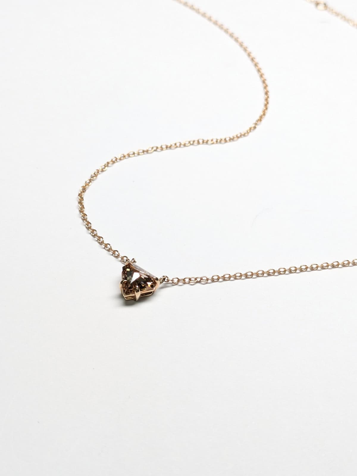 Polaris Fancy Shape Brown Diamond Choker Necklaces in 14K