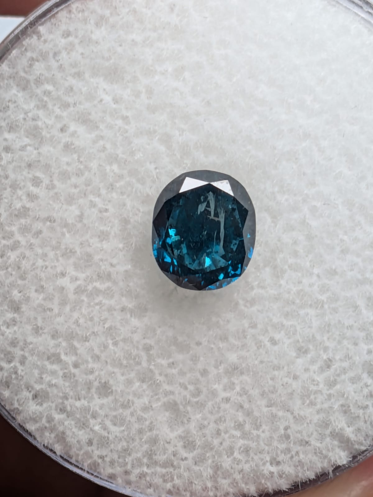 CLOSEOUT - Cushion Cut Blue Diamond Full Cut - 1.73cts - 08400