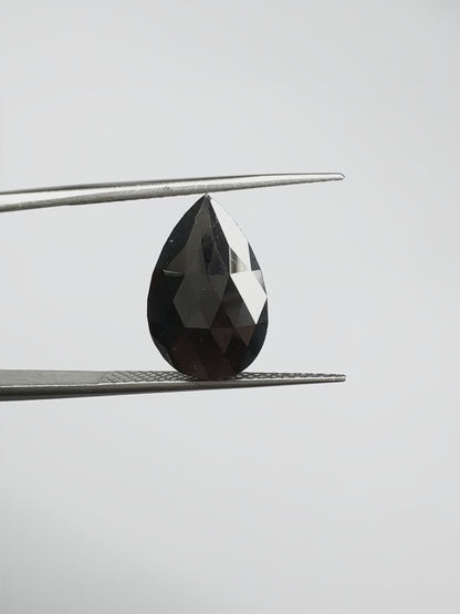 Pear Shape Black Diamond Rose Cut - 3.74cts - 01138