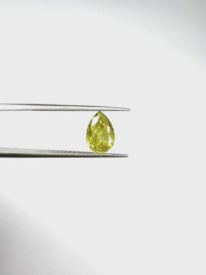Pear Shape Yellow Diamond Full Cut - 1.02cts - 00812