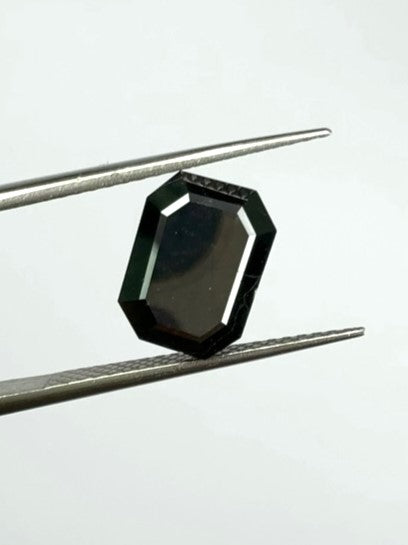 Emerald Cut Black Diamond Full Cut - 3.35cts - 01170