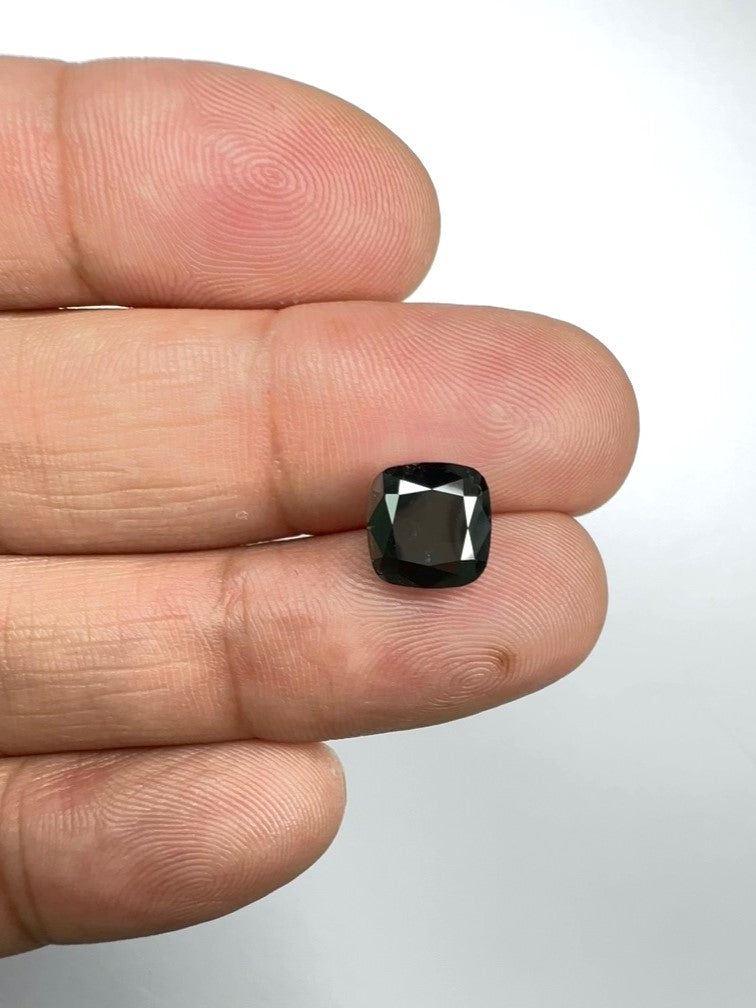 Cushion Shape Black Diamond Double Cut - 3.27cts - 01351