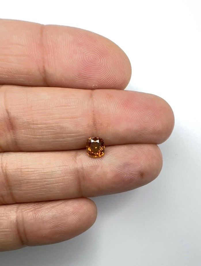 Cushion Shape Orange Diamond Full Cut - 0.98cts - 02569