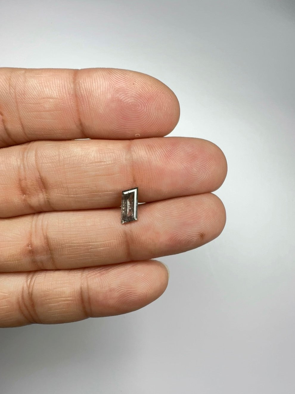 Parallelogram Shape Salt + Pepper Diamond Step Cut - 1.12cts - 03055