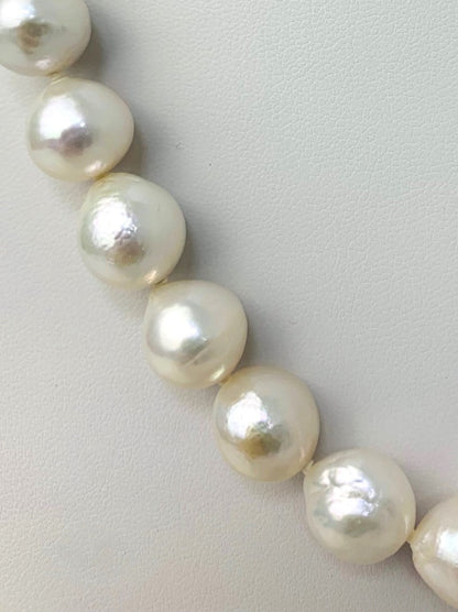 24" Freshwater Baroque Pearl Necklace in SS - NCK-219-STGPRLSS-WH-24