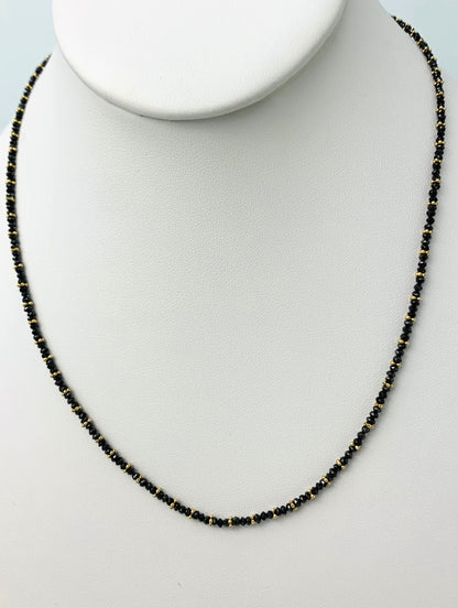 17" Black Diamond Necklace in 14KY - NCK-245-CRDDIA14Y-BK-17 19.11ctw