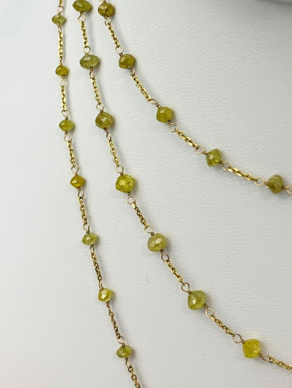 48" Intense Yellow Diamond Station Necklace in 18KY - NCK-293-TNCDIA18Y-YL-48 30ctw