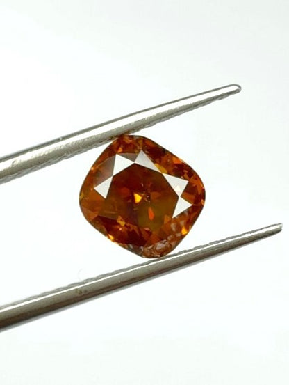Cushion Shape Orange Diamond Full Cut - 0.98cts - 02569