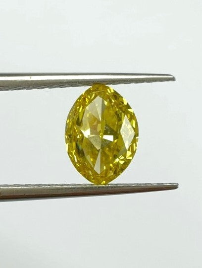 Rounded Marquise / Oval Cut Yellow Diamond Full Cut - 1.01cts - 02660