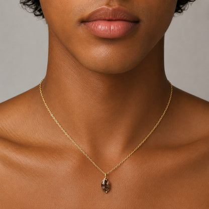 N A K E D Diamond Pendants in 14K - Black/Rustic/Salt & Pepper