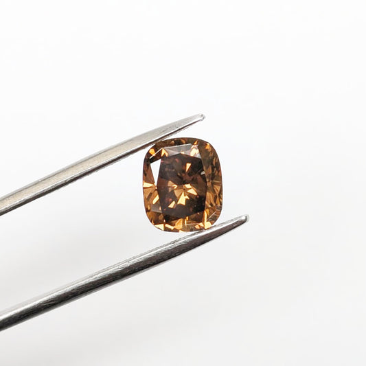 Cushion Cut Orangy Brown Diamond Full Cut - 2.16cts - 06118