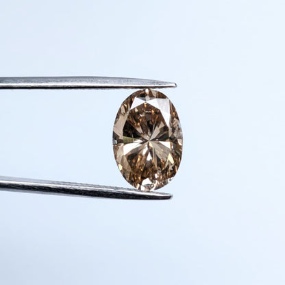 Oval Shape Brown Diamond Full Cut - 3.73cts - 02876