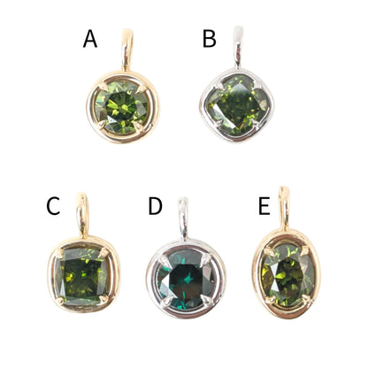 1.00ct Green Diamond Solstice Pendants