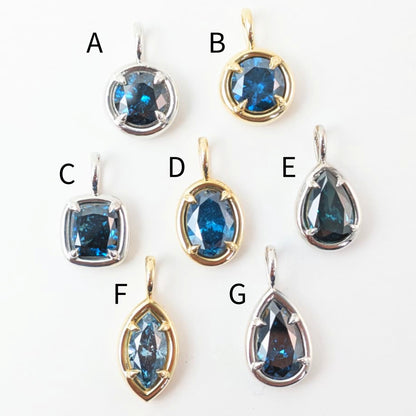 1.00ct Blue Diamond Solstice Pendants