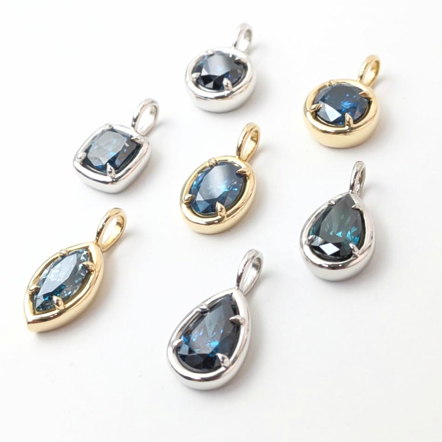 1.00ct Blue Diamond Solstice Pendants