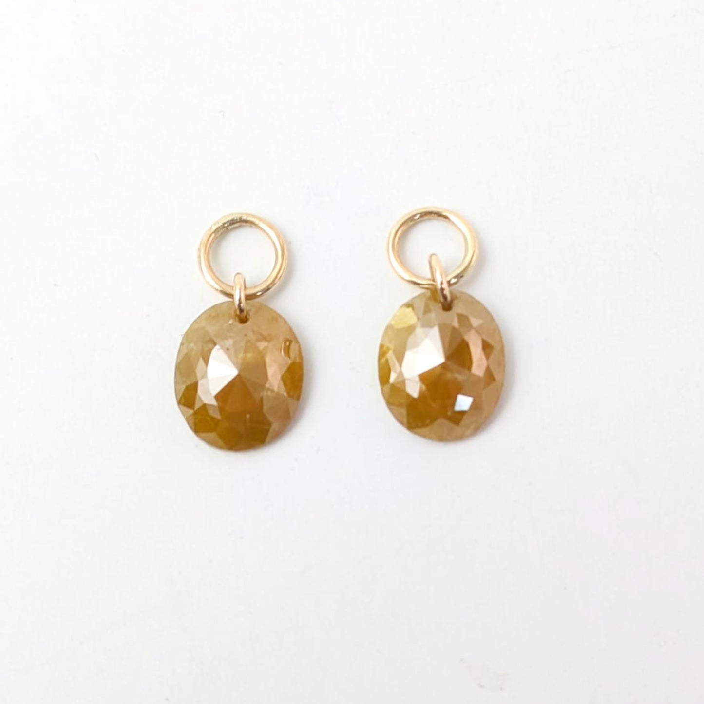 N A K E D Diamond Earrings in 14K - Rustic