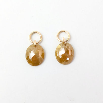 N A K E D Diamond Earrings in 14K - Rustic