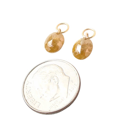 N A K E D Diamond Earrings in 14K - Rustic