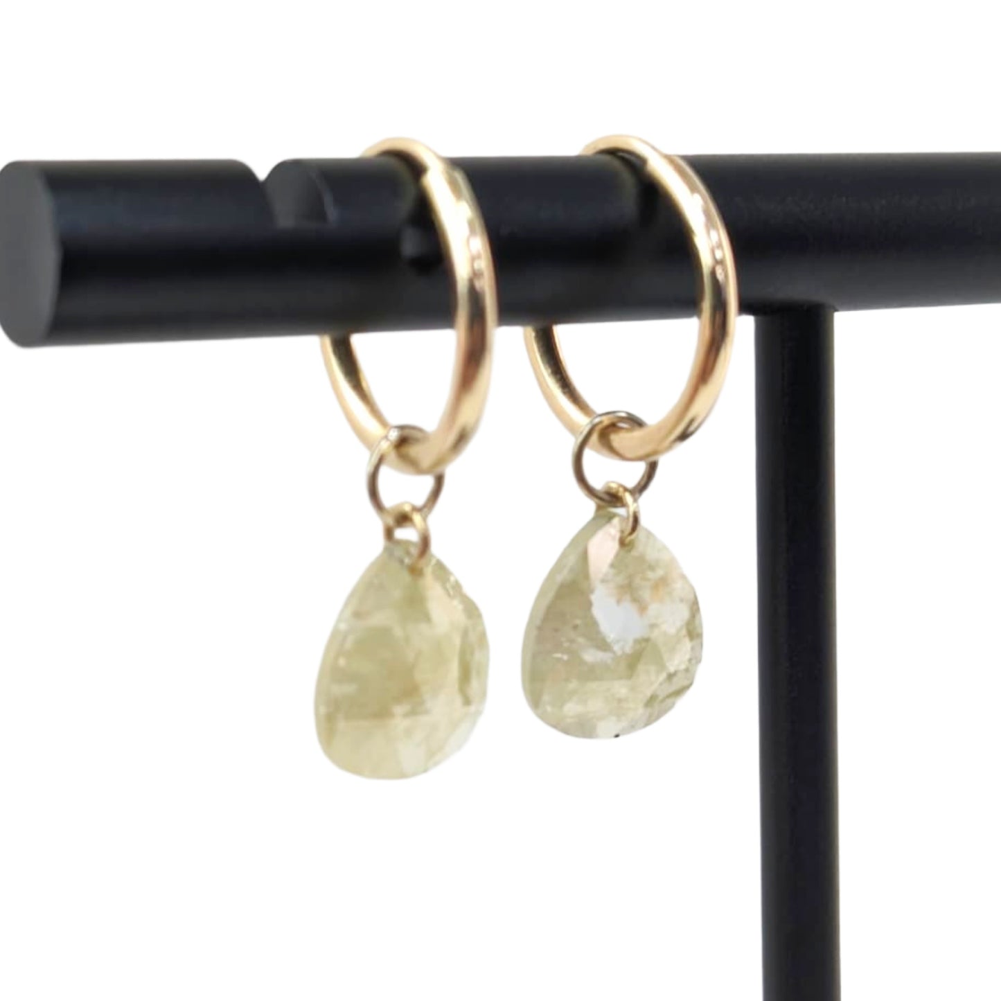 N A K E D Diamond Earrings in 14K - Rustic