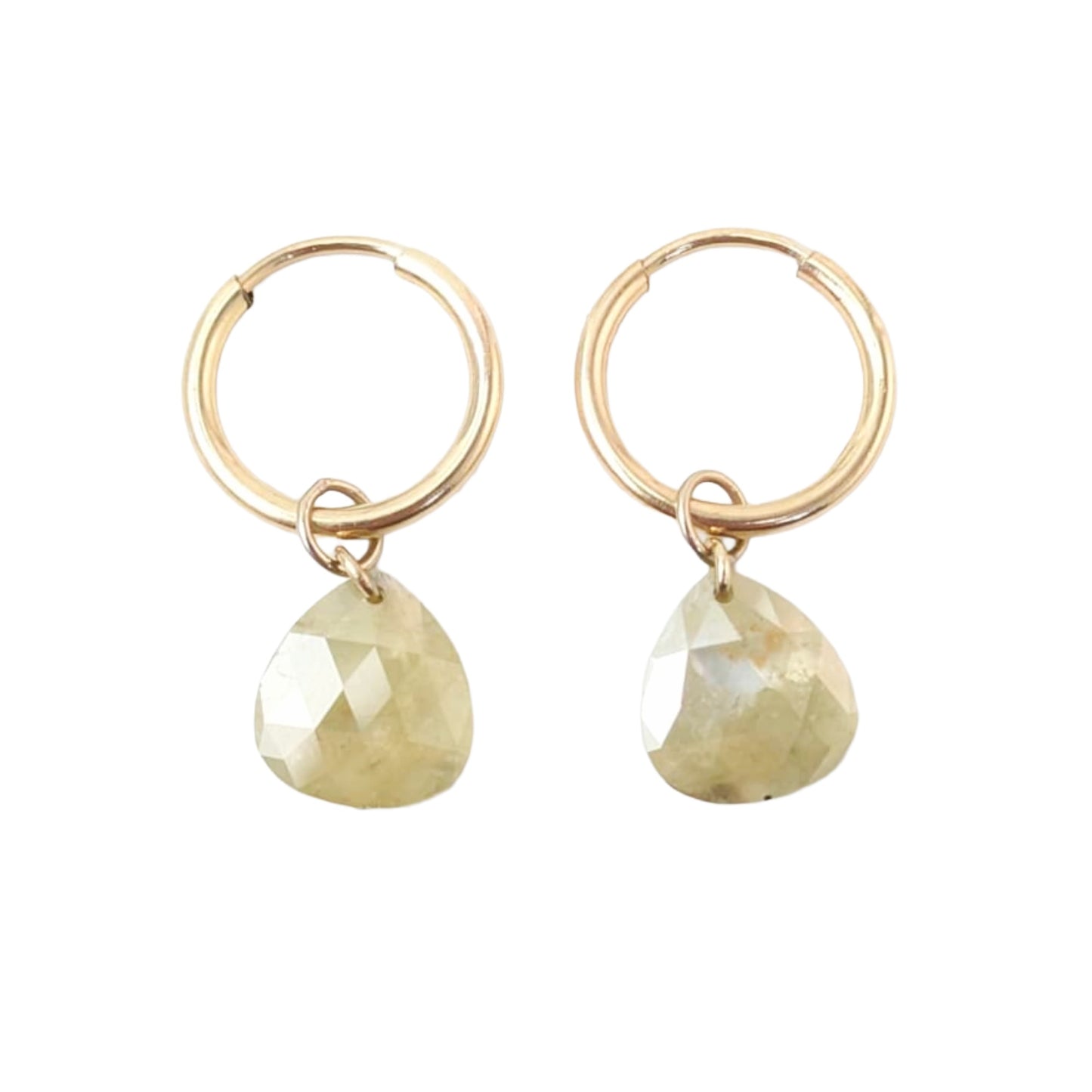 N A K E D Diamond Earrings in 14K - Rustic