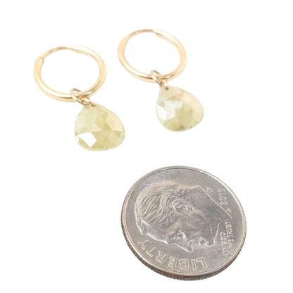 N A K E D Diamond Earrings in 14K - Rustic