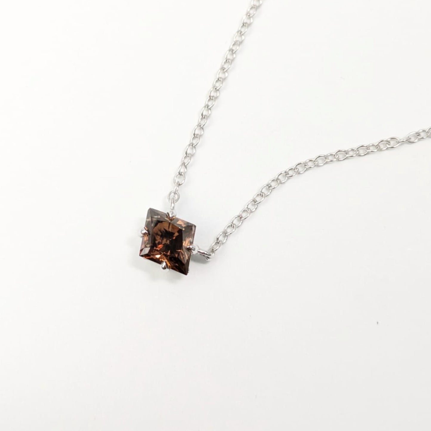 Polaris Fancy Shape Brown Diamond Choker Necklaces in 14K