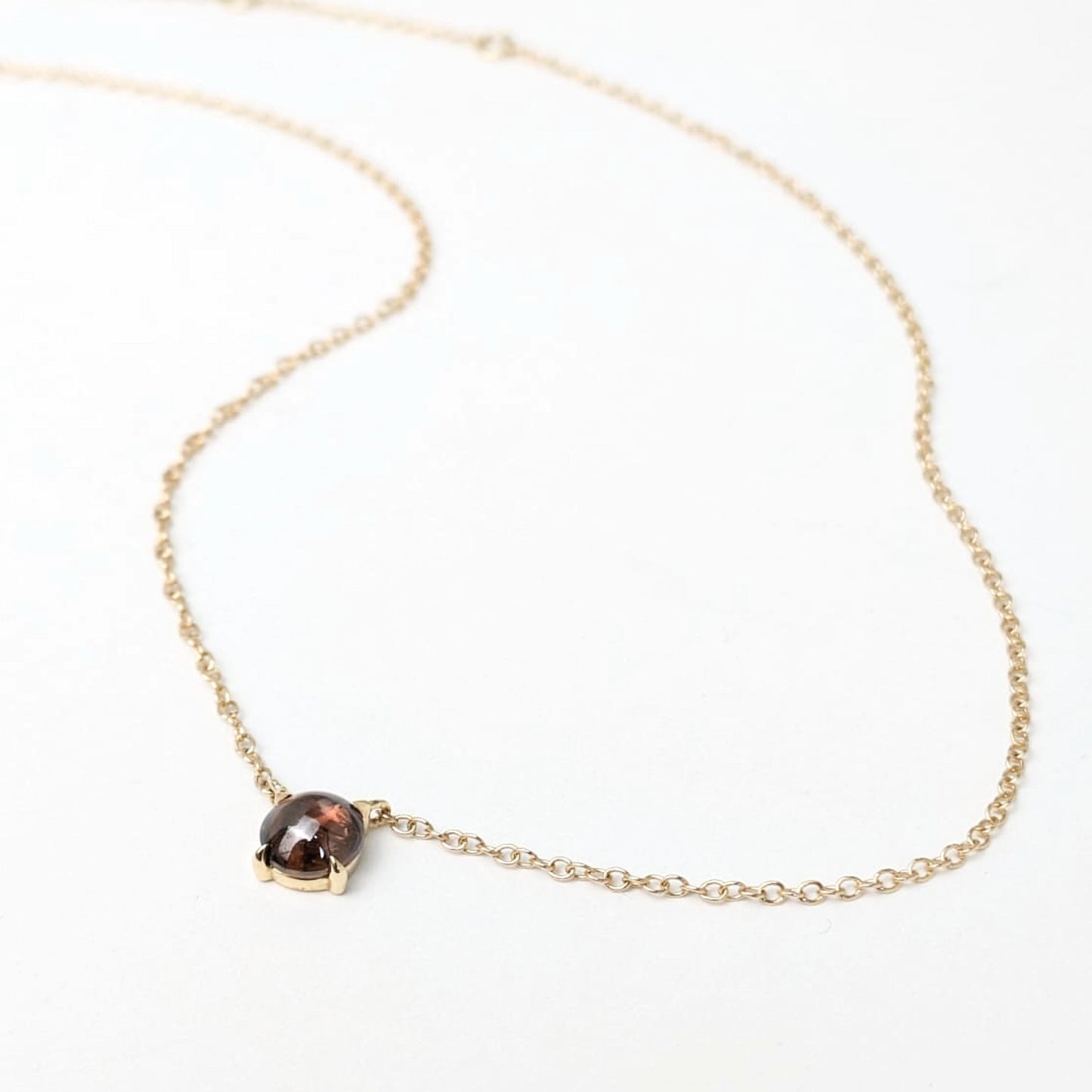 Polaris Brown Diamond Cab Choker Necklaces in 14K