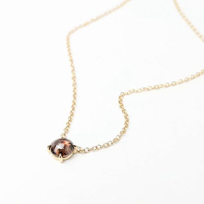 Polaris Brown Diamond Cab Choker Necklaces in 14K