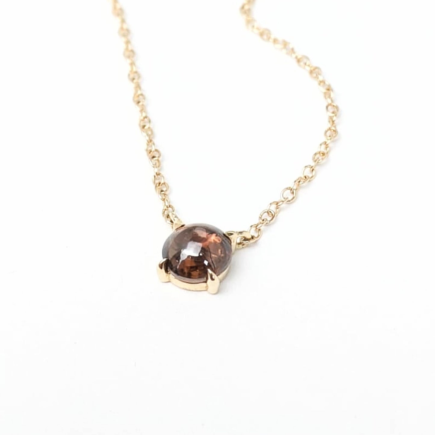 Polaris Brown Diamond Cab Choker Necklaces in 14K