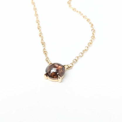 Polaris Brown Diamond Cab Choker Necklaces in 14K