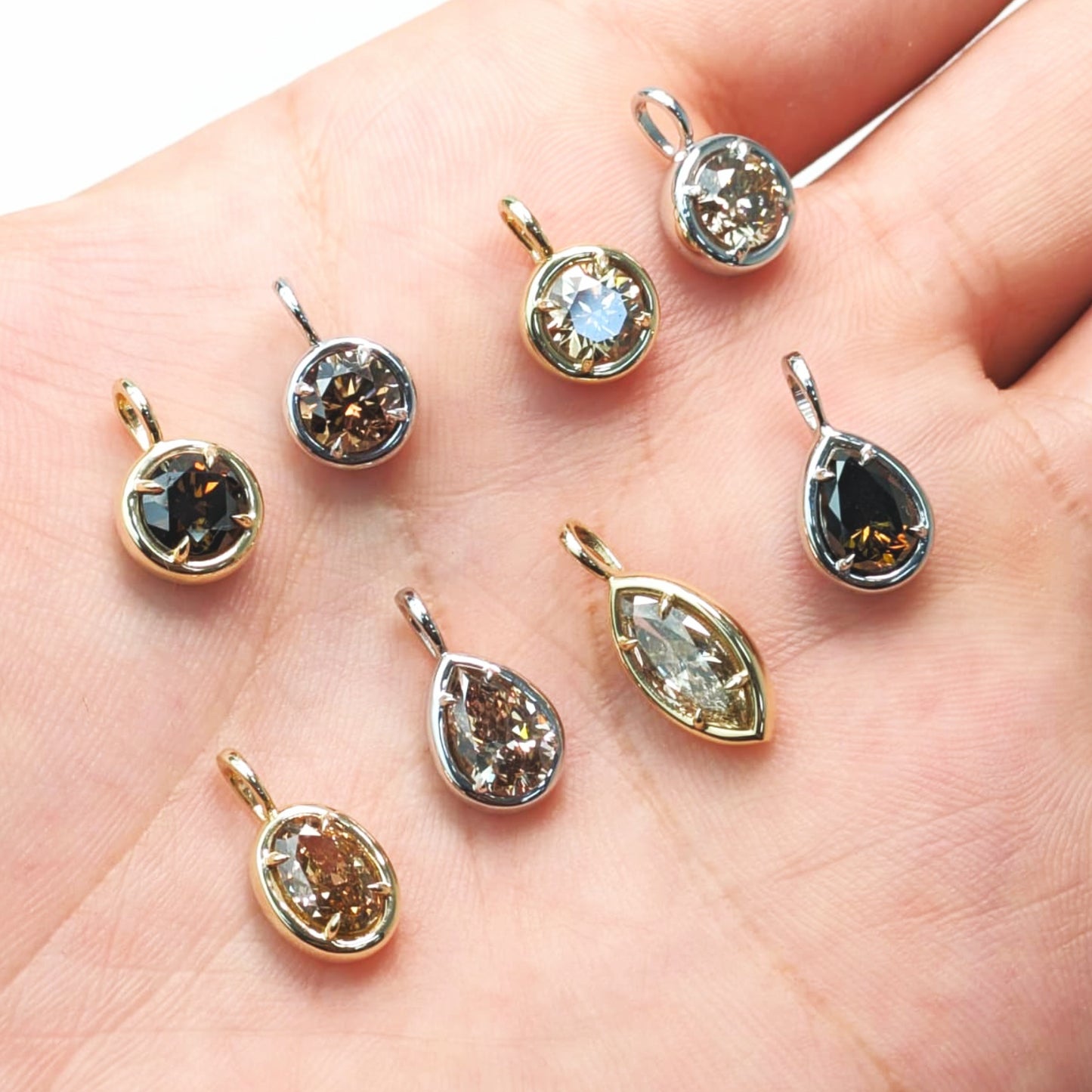 1.00ct Brown Diamond Solstice Pendants