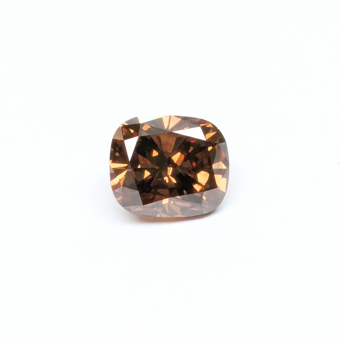 Cushion Cut Orangy Brown Diamond Full Cut - 2.16cts - 06118