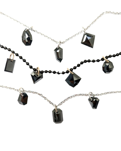 N A K E D Diamond Pendants in 14K - Black