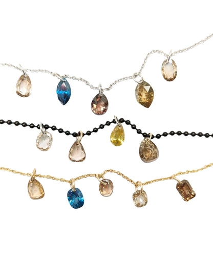 N A K E D Diamond Pendants in 14K - Fancy Colors