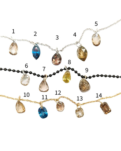 N A K E D Diamond Pendants in 14K - Fancy Colors