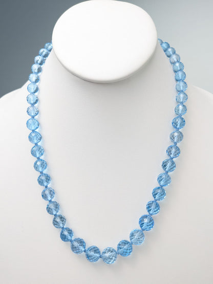 19" Blue Topaz Strand Necklace in 18KW NCK-750