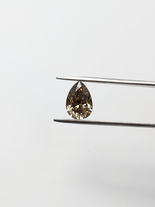 Pear Shape Brown Diamond Full Cut - 4.04cts - 07414