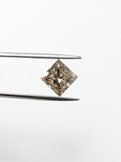Princess Cut Brown Diamond Full Cut C4 SI - 4.06cts - 06164