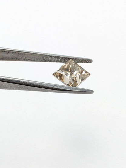 Princess Cut Brown Diamond Full Cut C4 SI - 4.06cts - 06164
